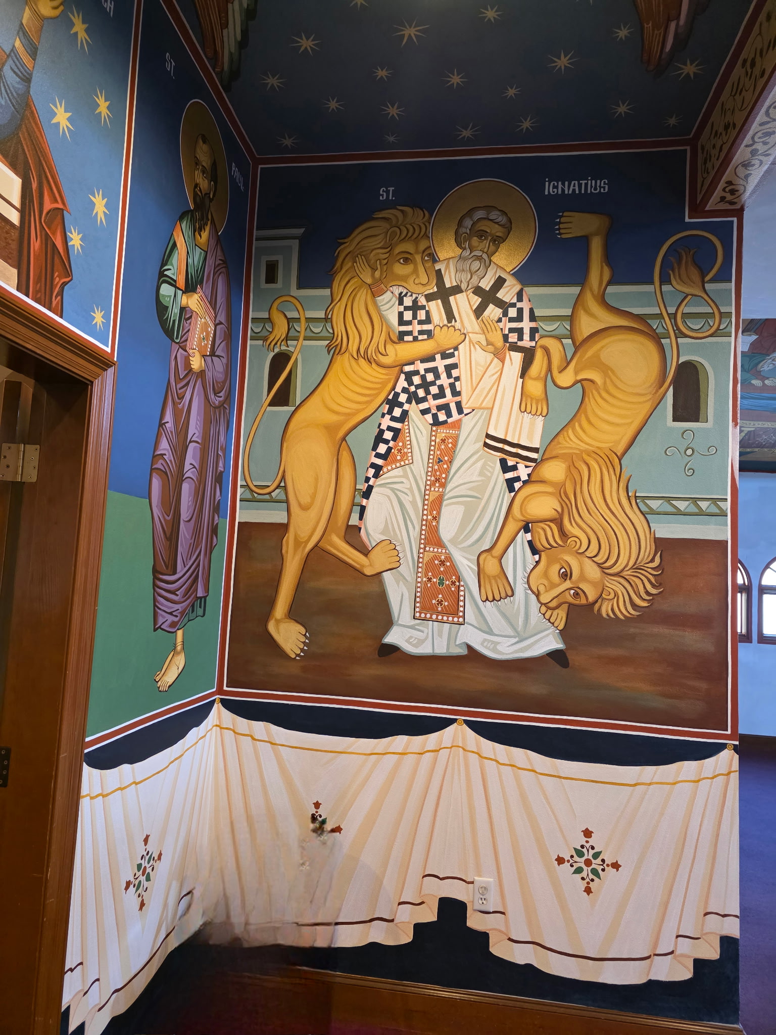 St. Ignatius and lions Thumbnail